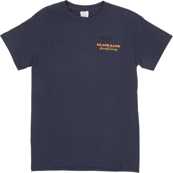 Blackjack Sportfishing Logo T-Shirt - Shortsleeve (Navy)